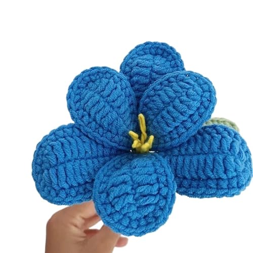 BTYQKZVPM，Häkelblumen,Gestrickte Blumen， Artificial Tulips Bouquet Handmade Wool Crochet Flower Plants Home Garden Decorative Ornament(I) von BTYQKZVPM