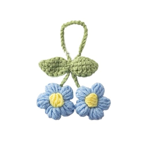 BTYQKZVPM，Häkelblumen,Gestrickte Blumen， Crochet Flower Lily Orchid Pendants HandCar Decor Bag Pendant Hanging Accessory Crochet(S12 11x7cm) von BTYQKZVPM