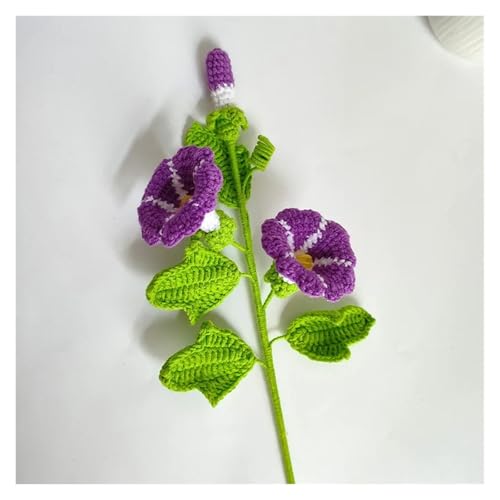 BTYQKZVPM，Häkelblumen,Gestrickte Blumen， Handmade Knitting Artificial Flower Bouquet Artificial Morning Glory Morning Glory Creative Flowers Home Decoration(8) von BTYQKZVPM