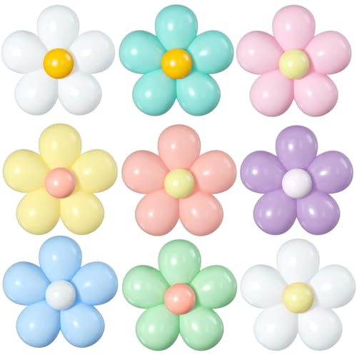 Gänseblümchen Deko,16 Stück Gänseblümchen Luftballons,Blume Geformte Ballons DIY kit für Baby Shower Hochzeit Verlobung Jungen und Mädchen Geburtstag Boho Gänseblümchen Party Dekoration von BTZO