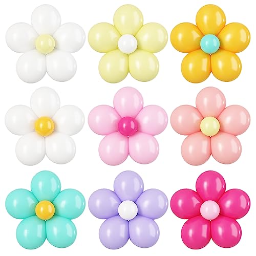 Gänseblümchen Deko,16 Stück Gänseblümchen Luftballons,Blume Geformte Ballons DIY kit für Baby Shower Hochzeit Verlobung Jungen und Mädchen Geburtstag Boho Gänseblümchen Party Dekoration von BTZO