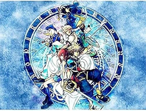 BUANJIAJU Gestempeltes Kreuzstich-Set „Kingdom Hearts“, 11 CT, Stickmuster für Erwachsene, Drucken, DIY, beliebtes Sticken für Fortgeschrittene, Anfänger, Bastelbedarf, DIY-Handstickset-40x50cm von BUANJIAJU