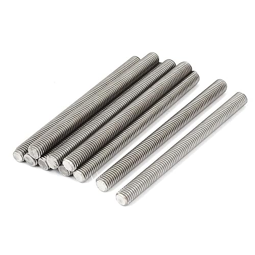 BUBTPKPJH Gewindestange, Vollgewindestange M4 Vollständig 304 Edelstahl Stange Länge 50-100Mm for Ankerbolzen, Klemmen, Aufhänger und U-Bolzen, 10 Stück(M4x50mm) von BUBTPKPJH