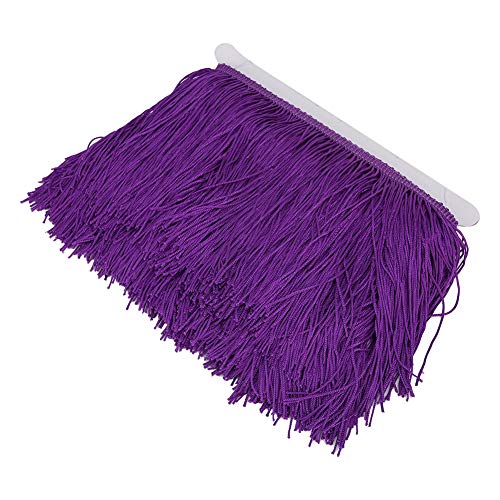 BUBTPKPJH Nähband, Spitzenrandbesatzband 9,1 m Quastenbesatz mit Fransenspitze for Kleidungsaccessoires, lateinamerikanische Hochzeitskleider und selbstgemachte Lampenschirm-Dekoration.(Dark Purple) von BUBTPKPJH