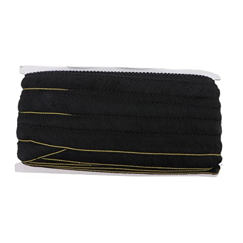 BUBTPKPJH Nähband, Spitzenrandbesatzband Besatz for Nähen, Bartspitze, Besticktes Band, Spitzenbesatz, Stoff(Black) von BUBTPKPJH