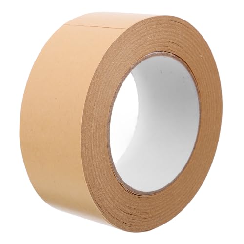 BUGUUYO 1 Rolle Klebeband Aus Kraftpapier Versandklebeband Bandverpackung Versiegelndes Verpackungsband Braunes Packband Papier Klebeband Packband Aus Kraftpapier Packband Aus Papier Brown von BUGUUYO