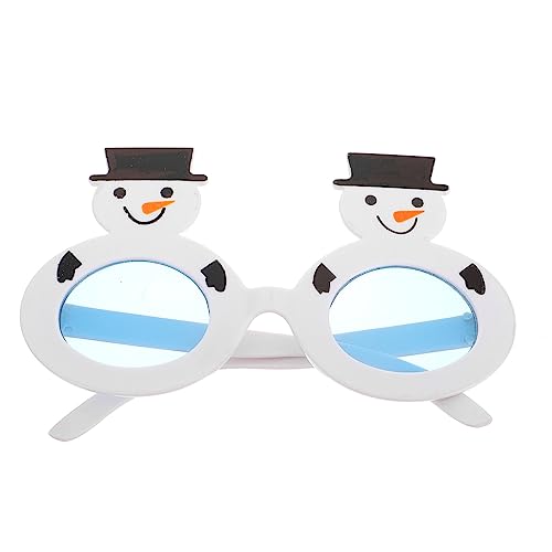 BUGUUYO 1 Stk Weihnachts-schneemann-brille Kostümbrille Weihnachtskostüm Brille Weihnachtliche Spaßbrille Weihnachtsbrillenrahmen Weihnachtsdekoration Urlaubsparty-brille Plastik von BUGUUYO