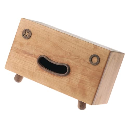 BUGUUYO 1 Stück Karton Pappschachtel Tischspender Behälter zum Organisieren von Gewebe Hausbedarf Storage Boxes aufbwahrungs-Box Serviettenhalter aus Holz Taschentuchhalter Magnet Khaki von BUGUUYO