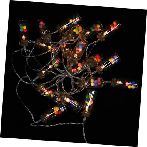 BUGUUYO 1 Stück Schnur Laternenpfahl Obst Lampe Draht Flackern Im Freien Fenster Timer Blau Funkelnd Kabel Glühbirnen Beute Wein Bar Lichter Solar- Baum Pavillon Neon Glas Colorful von BUGUUYO