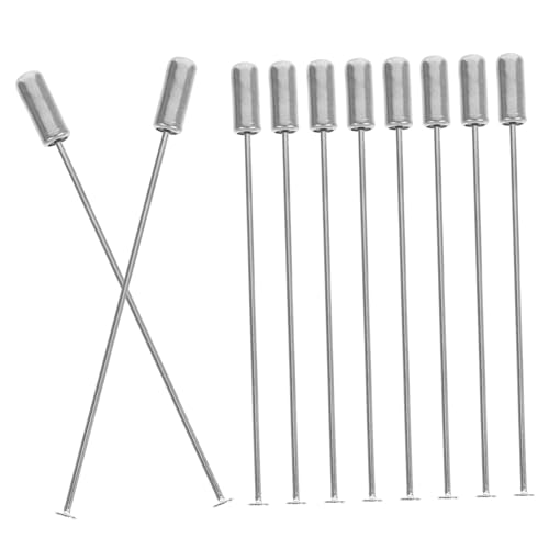 BUGUUYO 10 Stück Brosche Sicherheitsnadel Stick Pin Mit Schmetterlingskupplung Anzug Krawatte Hut Pin Perlenkopf Anstecker Für Kostüm Dekor Ersatz Schmetterling Cap Backs von BUGUUYO