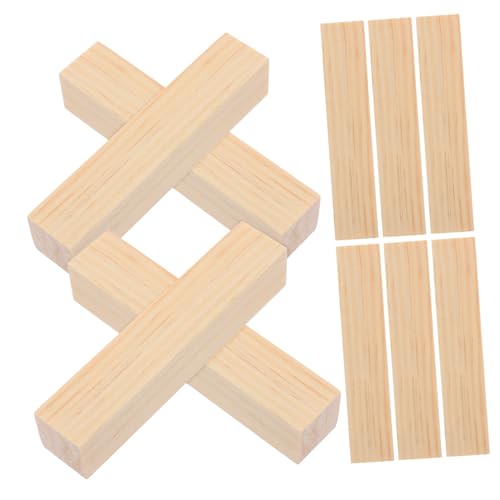 BUGUUYO 10st Holzmaterial Bastelbretter Aus Holz Zubehör Für Holzschnitzereien Bastelmaterial Für Die Holzbearbeitung Bastelstäbe Aus Holz Diy Holzstäbe Holzschnitzmaterial Holzdübel von BUGUUYO