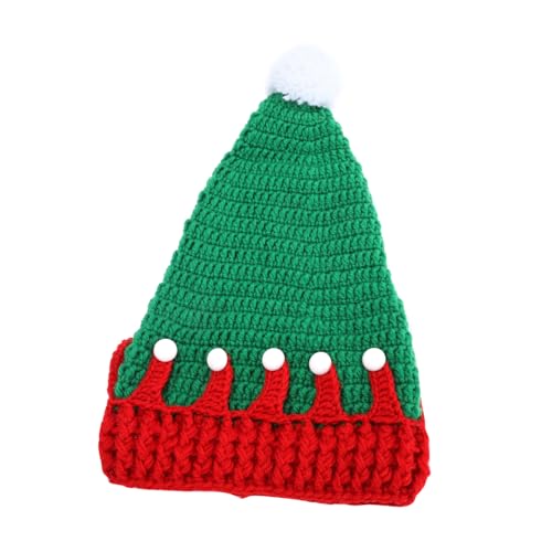 BUGUUYO 1Stk Strickmütze Damenhüte Feiertags-Weihnachtsmützen Weihnachtsmütze für Kinder warme Wintermütze kindermütze caps für kinder warme weihnachtsmütze warme Wollmütze Garn rot von BUGUUYO