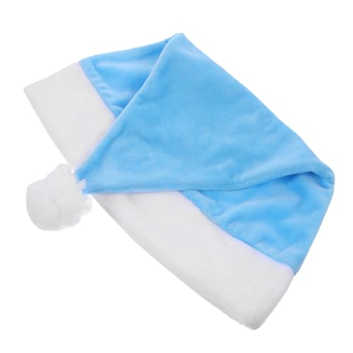 BUGUUYO 1Stk Weihnachtsmütze Urlaub roter Hut Weihnachtsoutfit lustige Hüte Beanie-Mütze Hüte für Männer kinderkleidung kleidung kinder weihnacjtsdeko weihnachtsmitbringsel santa hats Blue von BUGUUYO