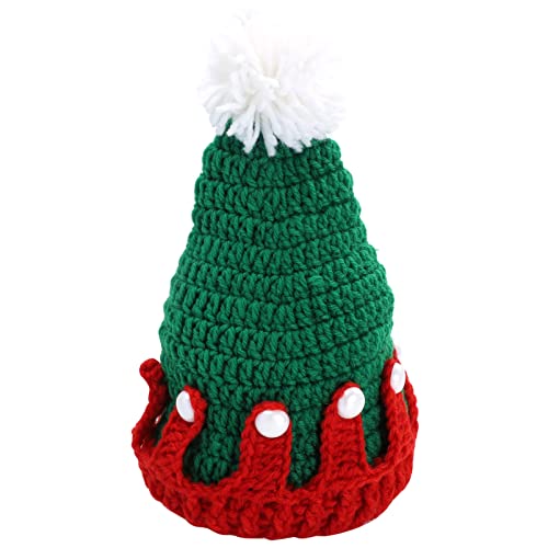 BUGUUYO 1stk Strickmütze Gestrickte Weihnachtsmützen Kopfwärmer Im Winter Warme Wintermütze -weihnachtsmützen Weihnachtsmannmütze Für Kinder Babymütze Warme Weihnachtsmütze Garn Green von BUGUUYO