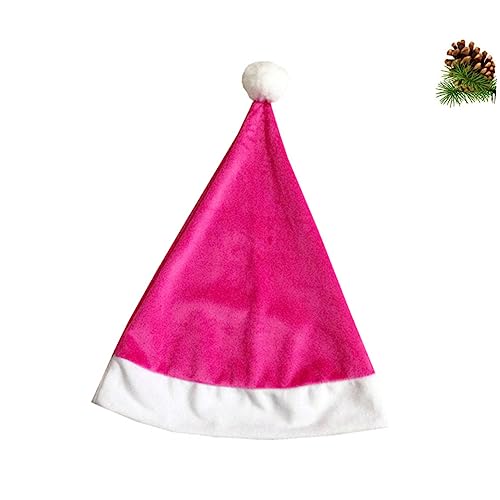 BUGUUYO 1stk Weihnachtsmütze Weihnachtsbaum Hängender Gnom Weihnachtssockenbeutel Weihnachtshaar Urlaub Kopfbedeckung Weihnachtsleinentaschen Hüte Weihnachtsmann Weihnachten Roter Hut Rosa von BUGUUYO