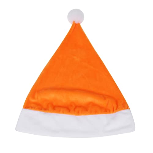 BUGUUYO 1stk Weihnachtsmütze Weihnachtszwergmütze Weihnachtsdekorationen Weihnachtsmannmütze Girlande Neuheit Weihnachtsbrille Weihnachtsfest Hut Hüte Für Kinder Orange von BUGUUYO