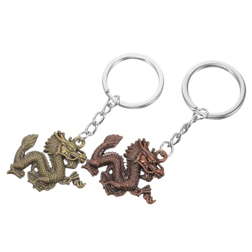 BUGUUYO 2 Stück Geldbörse Zum Aufhängen Dekor Drachen Schlüsselanhänger Tragbarer Schlüsselanhänger Cartoon Schlüsselanhänger Vintage Schlüsselanhänger Ornament Taschenanhänger von BUGUUYO