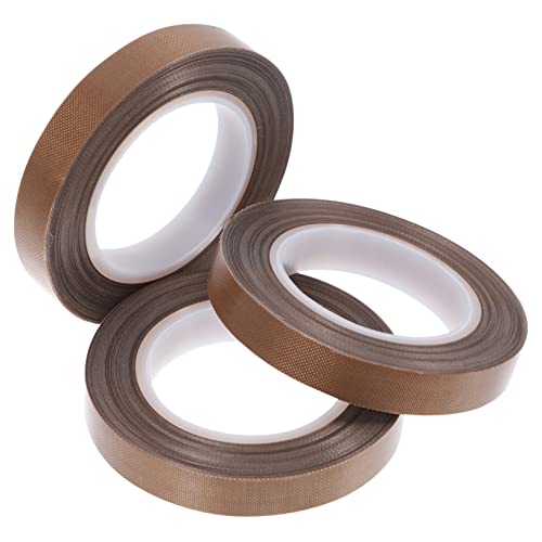 BUGUUYO 3 Rollen Hochtemperaturbeständiges Klebeband elektrisches Klebeband für den Innenbereich Industrie-Elektroband packing tape paketband Drahtband Rohrklebeband Rückenmaterial von BUGUUYO