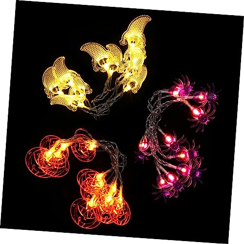 BUGUUYO 3 Sets Lichterketten Kleine LED Lichter Vorhanglichter Für Den Außenbereich Kürbislicht Dekorationen Halloween Lichter Außenleuchten Lichterketten Drahtlaterne Netz Aus von BUGUUYO