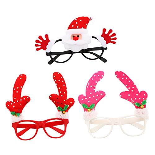 BUGUUYO 3 Stück Weihnachtsbrille Weihnachtsbaum Sonnenbrille Geburtstags Fotobrille Requisite Weihnachts Brillengestell Sonnenbrille Für Cartoon Brillengestell Kunststoff Und von BUGUUYO