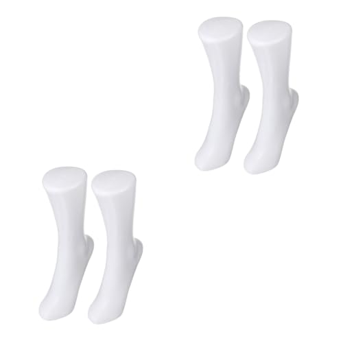 BUGUUYO 4 Stück Damen Socken Bein Modell Requisiten Stiefel Fuß-jewelly-display-modell Winerpart-socken Fußsocken-ausstellungsständer Schuhregale Manicin-fuß Anhänger Schienbein Weiß Pp von BUGUUYO