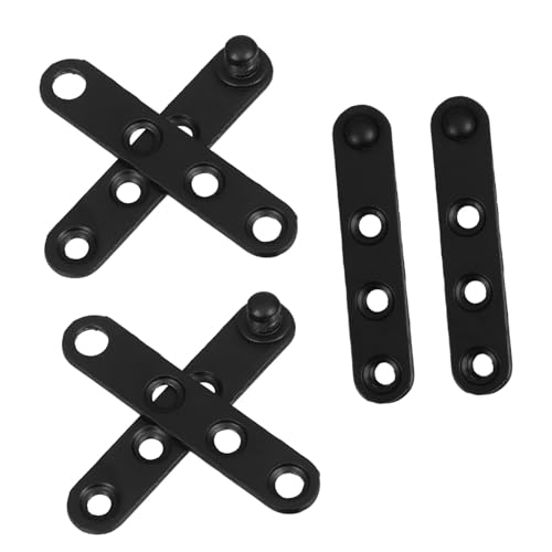 BUGUUYO 4 Stück Scharnier Reparaturhalterung für Holzzäune gerade flache Klammer Verbindungsplatte Metallzaunhalterungen für Holz Reparaturplatte aus Edelstahl 4pcs Black von BUGUUYO