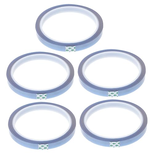 BUGUUYO 5 Rollen Klebeband Transferband Für Transfer Vinyl Hitzebeständiges Klebeband Hochtemperaturband Pressband Wärmeband Für Sublimation Polyesterfolie Blau von BUGUUYO