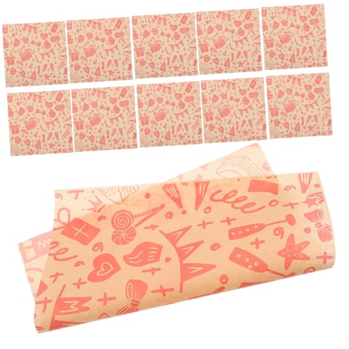 BUGUUYO 50 Blatt Ölbeständiges Blockpapier Für Lebensmitteltabletts Hamburger Papiereinlage Käse Geschenkpapier Hamburger Geschenkpapier Lebensmittelkorb Einlagen Pommes Frites von BUGUUYO