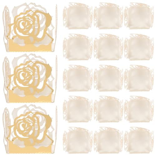 BUGUUYO 50 Stück Schokoladen Papier Halter Dessert-backförmchen Hochzeits-schokoladenverpackung Trüffelbecher Karamell-bonbonverpackungen Papiereinlage Für Schokoladenbonbons Dulces Golden von BUGUUYO