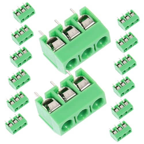 BUGUUYO 50 Stück Terminals anschlussklemmen terminal block kordelklemme cable clip kabelklemmen Klemmenblöcke elektrisch Klemmleiste Anschlüsse für Schraubklemmenblöcke Kupfer Dark Green von BUGUUYO