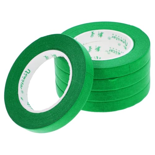 BUGUUYO 5St Abdeckband wiederverwendbares klebeband buntes Washi Tape sicheres Klebeband Trimmband Beschriftungsband farbiges Band Kunstband Klebeband zum Lackieren Malerband Papier Green von BUGUUYO