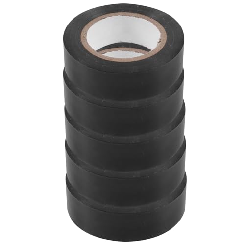 BUGUUYO 5St wasserdichtes Klebeband farbiges Klebeband elektrisches Klebeband für den Innenbereich PVC Klebeband industrieklebeband Hochtemperatur-Elektroband elektrisches Band Black von BUGUUYO