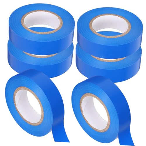 BUGUUYO 6 Rollen Verdrahtungsband Schwarzes Klebeband Pvc Isolierband Blaues Elektrisches Isolierband von BUGUUYO