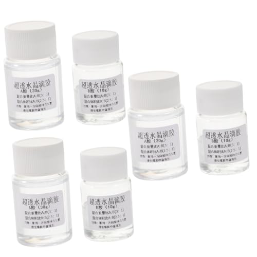 BUGUUYO 6 Sets Epoxidharz Kleber Schnell Trocknender Kleber Klarer Kleber Wasserfester Kleber Harter Kleber Hohe Härte Kleber 2 Teiliger Epoxidharz Kleber Epoxidharz Zweiteiliger von BUGUUYO