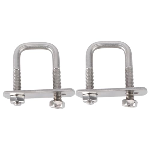 BUGUUYO 6 Stk rechtwinklige Schrauben schlauchklemmen pipe clamp u Schrauben mit Unterlegscheiben Muttern Rechtwinkliger Bolzen U-förmiger Schraubendämpfer quadratische Klemme Silver von BUGUUYO