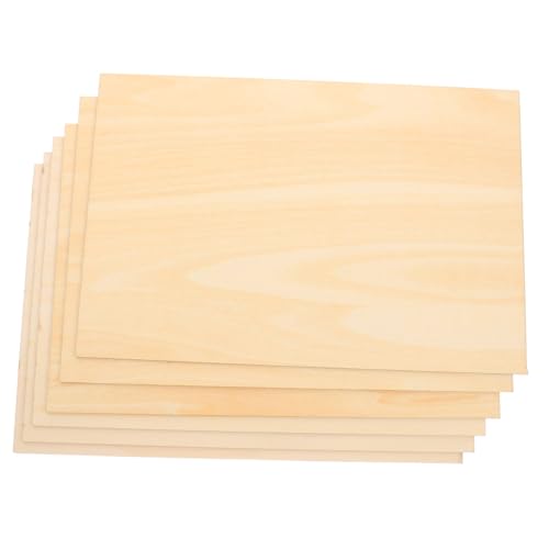 BUGUUYO 6 Stück Blätter Handgefertigtes Lindenholzbrett DIY Holzbrett Bastelholzplatten Startseite Werkzeugrahmen Möbelschienen DIY-Holzbretter zum Basteln kleines Schneidebrett Beige von BUGUUYO