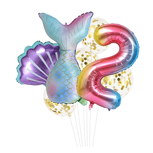 BUGUUYO 8 Stk Einjähriger Ballon anzug Kinder Fotoverzierung zahlen seidenband Gedenkdekorationen Paillettenanzug kreative Requisitenballons praktische Dekorationsballons von BUGUUYO