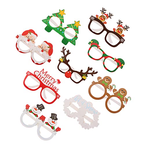 BUGUUYO 9st 3d-brille Aus Papier Füller Für Weihnachtsgeschenktüten Urlaubsparty-requisite Gefälligkeiten Für Weihnachtsfeiern Urlaubsparty-brille Weihnachtsbrillengestelle von BUGUUYO