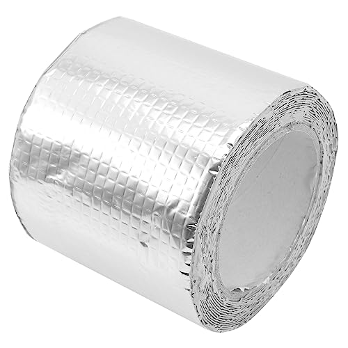 BUGUUYO Butylband aus Aluminiumfolie Reparaturband abdichten selbstklebendes Dachband Aluminiumfolie Klebeband Aluminiumfolie Dichtungsband Wassersperrband Dachdichtband Silver von BUGUUYO