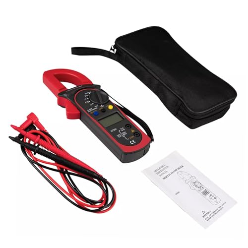 BUGUUYO Digitales Zangenmultimeter Digitale Strommesszange Induktivitätsmesser Dc-amperemeter-klemme Amperemeter-klemme Ac Und Dc Digitalmultimeter Multimeterklemme Voltmeter Plastik Rot von BUGUUYO