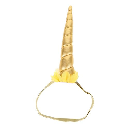 BUGUUYO Einhorn-stirnband Einhorn-horn-cosplay Einhorn-ohr-stirnband Einhorn-kopfschmuck Einhorn Kopfschmuck Einhorn-gastgeschenke Glitzerndes Einhorn-horn-stirnband Plastik Golden von BUGUUYO