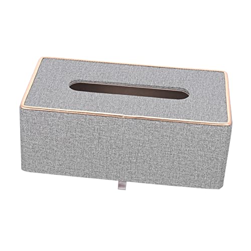 BUGUUYO Kasten Pappschachtel Papierspender Gewebeorganisator palstische Gewebeabdeckung Plattenspender aufbewahrungsdose Storage Boxes Taschentuchetui Papierhalter Lederoberfläche Grey von BUGUUYO