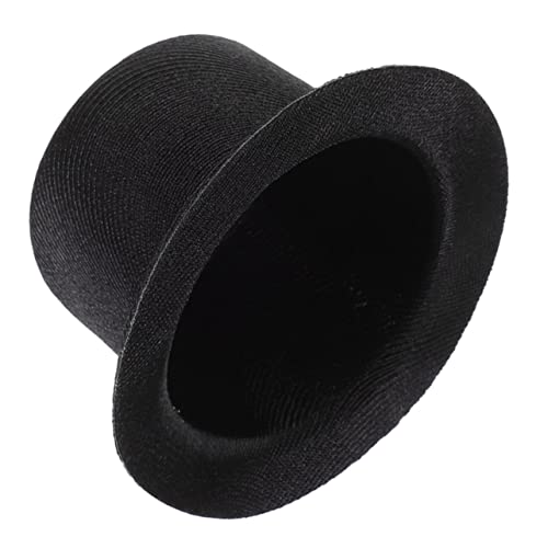 BUGUUYO Mini-Hut weihachtsdeko weihnchtsdeko Schneemannhut Fedora-Mütze-Kostüm schwarzer Zylinder kinder bastelset hamster spielzeug Bastelmaterial selber machen Mini-Tops-Hüte Stoff Black von BUGUUYO