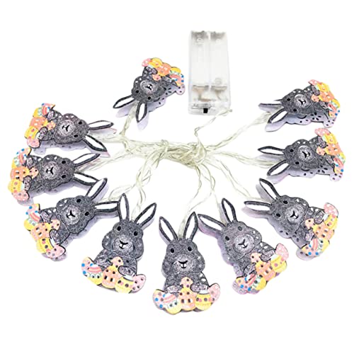 BUGUUYO Schnur Kaninchen-lichterketten Led Lichterkette Ostern Lichterkette Partyzubehör Zubehör Für Die Osterparty Gastgeschenke Für Ostern Osterparty Dekorationen Osterversorgung Plastik von BUGUUYO