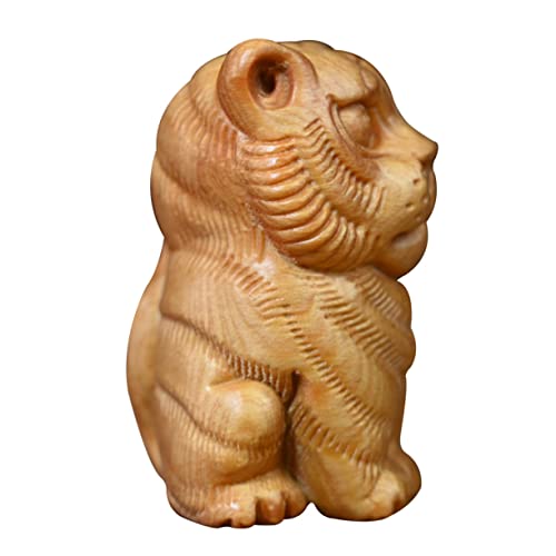 BUGUUYO Tierkreis Tiger Ornament Hamsterkäfig Geschnitzte Tierfigur Exquisite Tier Tee Haustier Dekoration Exquisite Tiger Figur Statue Tischdekoration Tierform Retro von BUGUUYO