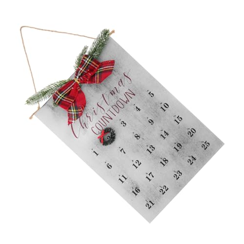 BUGUUYO Weihnachts-countdown-kalender Weihnachtskranzkalender Weihnachtsdekoration Aus Holz Led-weihnachtscountdown Weihnachtsparty-dekorationen Weihnachten Adventskalender Mdf von BUGUUYO