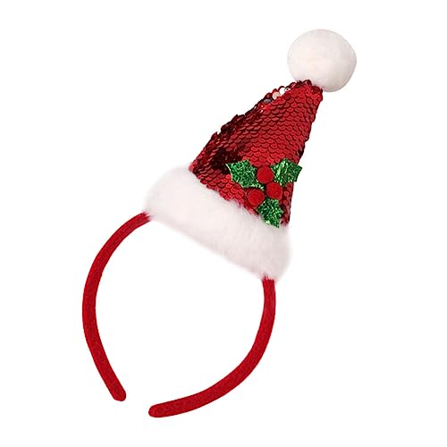 BUGUUYO Weihnachtsmütze Stirnband Weihnachtsaccessoires weihnachtskopfkissen christmas haarreif christmas headband Weihnachtsmütze für Mädchen Weihnachtsstirnbänder für frauen Stoff von BUGUUYO