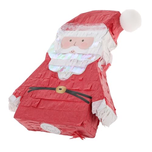 BUGUUYO Weihnachtspinata Weihnachten Urlaub Piñata Weihnachtspinha Großes Weihnachten Süßigkeiten-thema Fallen Weihnachtsmasse Bulk-weihnachtssüßigkeiten Halloween-baum Papier Rot von BUGUUYO