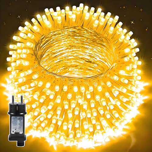 BUICXJKZ Lichterkette 30m+3m 300LEDs Weihnachtsbeleuchtung aussen mit Timer, 8Modi IP44 Wasserdicht Lichterketten für Außen & Innen Weihnachtsbaum Balkon Weihnachten Garten Hochzeit Party (Warmweiß) von BUICXJKZ