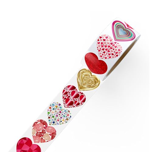 1 Rolle 25 Mm Valentinstag Klebeaufkleber Zum Basteln Von Umschlägen Karten 2 5 Cm Herz Aufkleber Etiketten Liebes Herz Aufkleber von BUMMPI